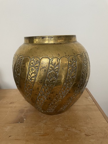 Vintage brass jardinière - vintage,