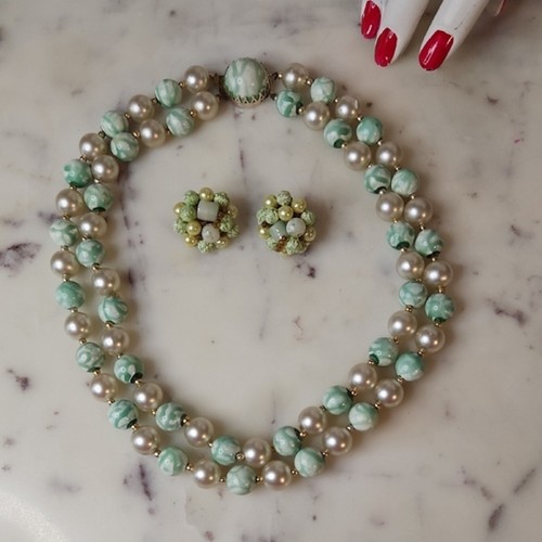 Set orecchini collana perle