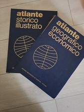 ATLANTE GEOGRAFICO ECONOMICO ILLUSTRATO e ATLANTE STORICO DE AGOSTINI 1974 Due 