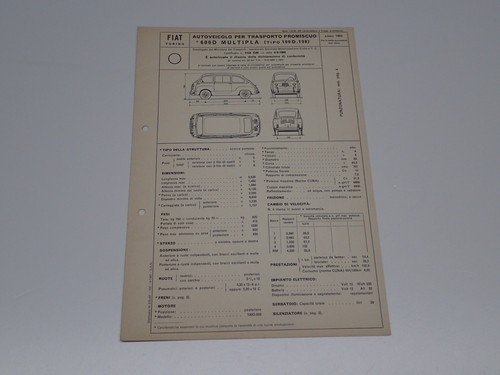 Fiat 600 multipla tipo - 600, 100