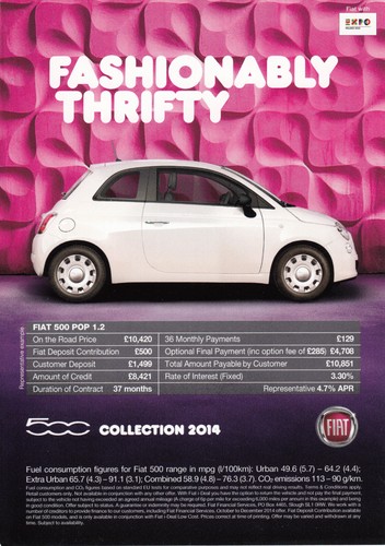 Prospetto brochure fiat 500 - prospetto,