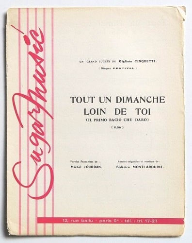 Partition vintage sheet - , music