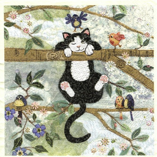 Serviettes papier chat - en,