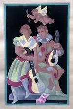 GINO SEVERINI pittore futurista - Les amours d'Arlequin POCHOIR ORIG 1930 es 125