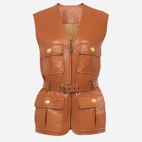 Gilet safari donna pelle - , di