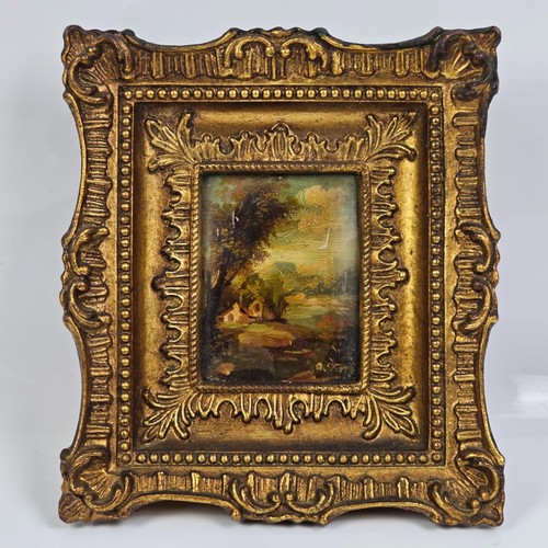 Miniatura dipinto olio rame - olio, su