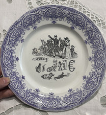 Antico piatto in ceramica Creil & Montereau - REBUS