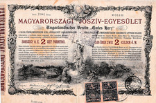 Associazione Ungherese " Buon Cuore " storico lotteria prestito Budapest 1888 Ungheria