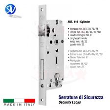 SERRATURA A INFILARE QUADRO 8 ENTRATA 50 X PORTE IN LEGNO  FERRO BORDO NICHELLAT