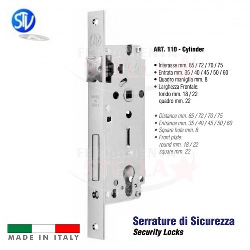 Serratura infilare quadro 8 - a,