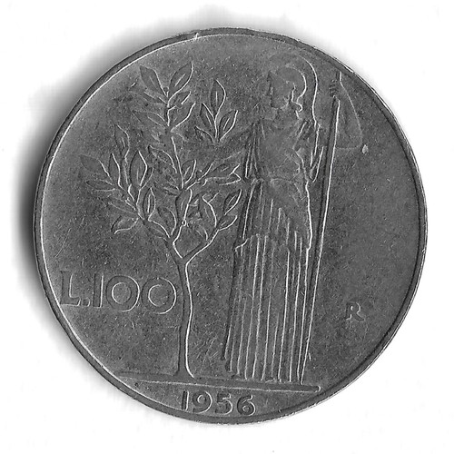 1956 italy 100 lire - italy,