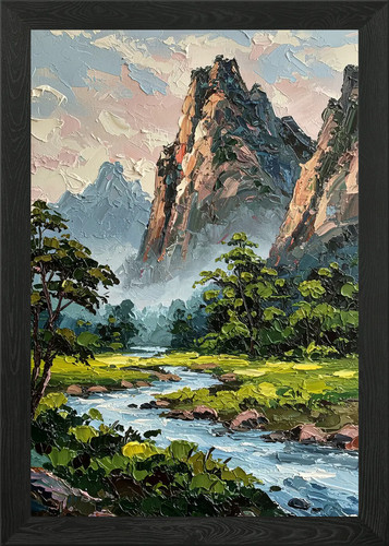 Quadro paesaggio fiume