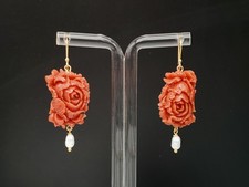 Orecchini donna rose rosse