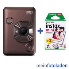 Fuji Instax Mini LiPlay deep bronze fotocamera istantanea Fujifilm con 2 mini pellicole