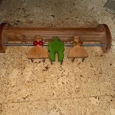 Legnomagia, portasciugamani 80 anni retrò popart design italy legno fatto a mano