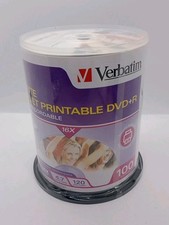 DVD+R stampabile a getto d'inchiostro bianco Verbatim 100 pezzi - non hub 16 x 4,7 GB 120 minuti #95145