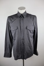 JOHN RICHMOND X CAMICIA COTONE SHIRT UOMO TG 50 MAN VINTAGE CASUAL GRIGIO