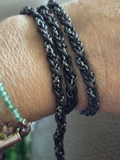 Bracciale Bracciali Multigiro Con Teschio Pelle Teschi Acciaio Collana Collane