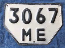 Tractor License Plate Soviet