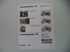 advertising Pubblicità 1976 PIRELLI MOTOVELO e DUCATI 860 GT/BENELLI 125 2C