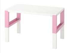Scrivania scrittoio regolabile bianco/rosa 96x58 cm IKEA PÅHL come nuovo+SEDIA