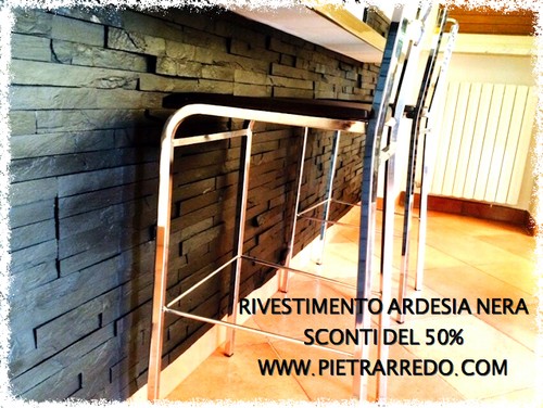 Rivestimento ardesia nera - rivestimento,