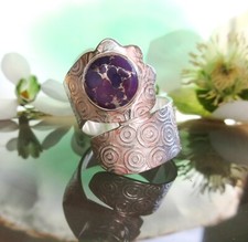 Anello Fiore Con Lilla Rame