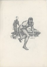 SERGIO ZANIBONI - due tavole originali a matita su velina  1989 cm 29 x 42