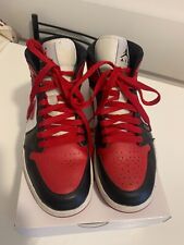 Nike air Jordan 1 mid uomo alte black red white N. 39