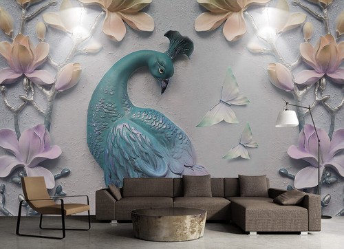 Carta parati fiore - 3d,
