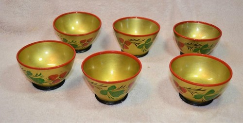 Set russo khokhloma oro mano - set,