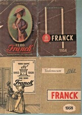 2 vademecum / calendarietto VERO CAFFE' FRANCK / Caffè Franck anni 1954 e 1958