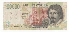 100000 LIRE CARAVAGGIO II°