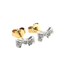 Orecchini Fiocchetti Oro Bicolore 18kt - Oro Rigenerato