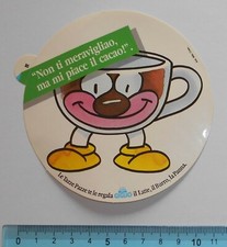 STICKER VINTAGE ADESIVO AUTOCOLLANT TAZZE PAZZE LATTE GIGLIO ANNI'80 