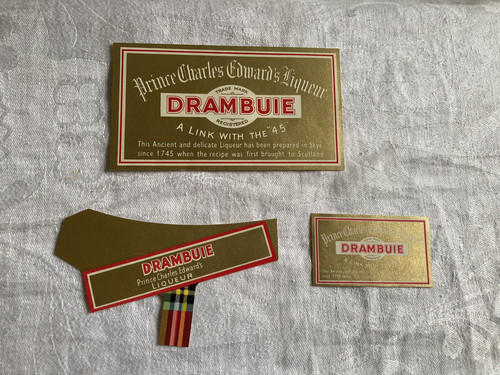 Vintage labels drambuie - x,