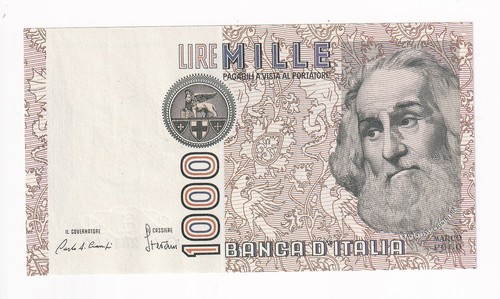Italy 1000 lire 109a - italy:, #109a