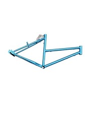 TELAIO BICI BICICLETTA DONNA ACCIAO 24 MTB AZZURRO METALIZZATO