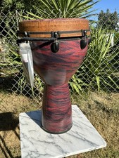 Remo Mondo Infinity Top-tuned Djembe - 14 pollici, Eco-Grain Choco Red