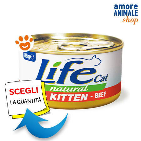 Life cat natural - kitten, manzo
