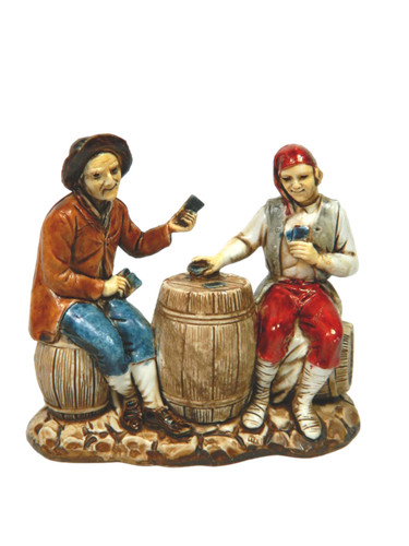 Scena giocatori carte landi - scena,