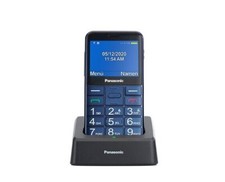 Telefono Cellulare Anziani Tasti Grandi SOS con Base Blu Panasonic KX-TU155EXCN