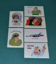 Lotto 6 adesivi Vintage CAPITAN HARLOCK Edierre - Roma 1979