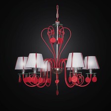Lampadario moderno rosso e