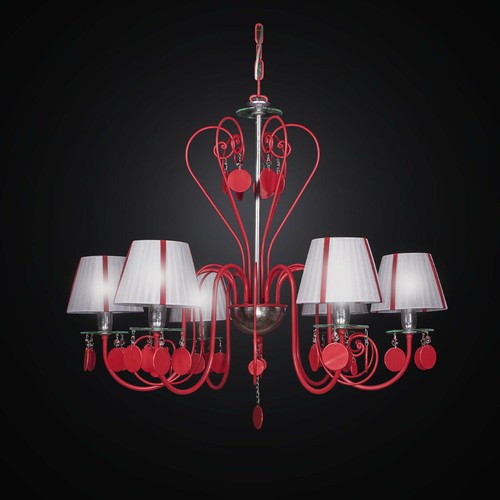 Lampadario moderno rosso - , e