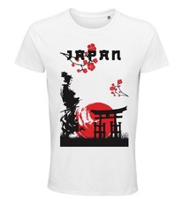 T-shirt Samurai, fiori di Loto, Ciliegio, Japan, Giappone, Cotone, Idea-regalo.
