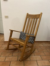 Sedia a dondolo legno massello vintage