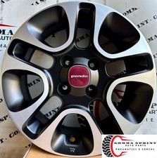 4 CERCHI IN LEGA ORIGINALI RAGGIO 14 FIAT PANDA NERO OPACO DIAMANTATO