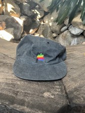 Cappello regolabile vintage Apple Mac computer Macintosh raro anni 90 