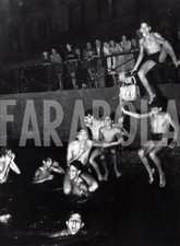 Foto Vintage Milano 1946 Bagni estivi in Ripa Ticinese ai Navigli stampa 24x30